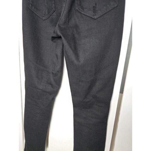L'Agence High Line Skinny High Rise Saturated Black Distruct Distressed Jeans 24 - Picture 9 of 16
